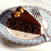 Chocolate, Walnut & Prune Fudge Tart