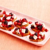 Mixed Berry–Mozzarella Bruschetta