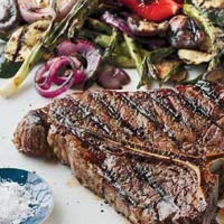 Grilled Porterhouse Steak with Summer Vegetables