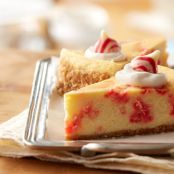 KISSES Candy Cane Swirl Cheesecake