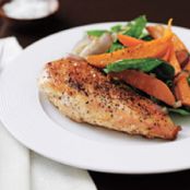 Chicken with Roasted Sweet Potato Salad