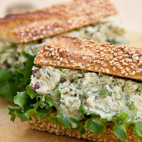 Tuna Salad with Diced Red Onion, Celery and Fresh Dill