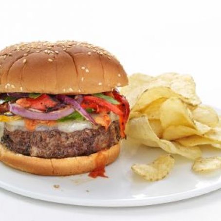 Sausage-and-Peppers Burgers