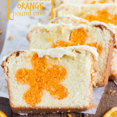 Suprise Inside Orange Pound Cake