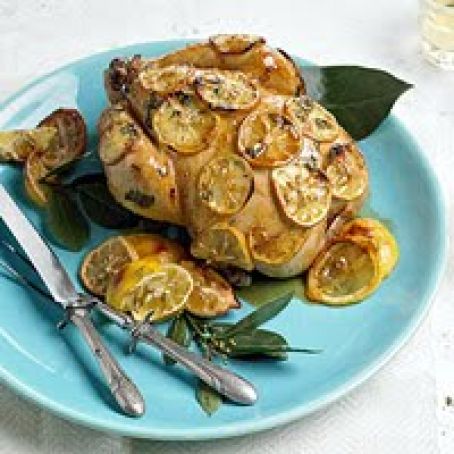 Roast Chicken with Fiery Lemon Glaze