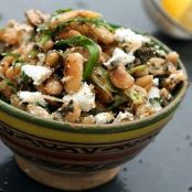 Ottolenghi's Fried Beans with Sorrel, Feta & Sumac