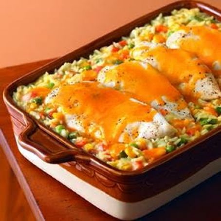Cheesy Chicken and Rice Casserole