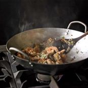 Chinese Five Spice Shrimp Stir Fry with Sticky Rice