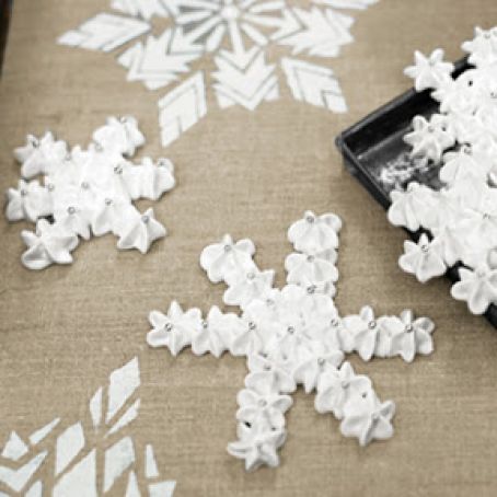 Meringue Snowflakes