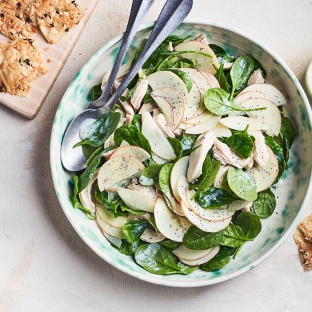 Poppy Seed Chicken Salad with Phyllo-Cheese Crisps