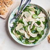 Poppy Seed Chicken Salad with Phyllo-Cheese Crisps