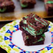 Mint Chocolate Chip Cheesecake Brownies
