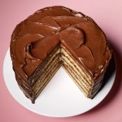 Cake: Yellow Layer Cake with Chocolate–Sour Cream Frosting