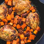 Honey Roasted Chicken and Sweet Potato Skillet