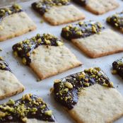 Chocolate-Dipped Pistachio Cookies