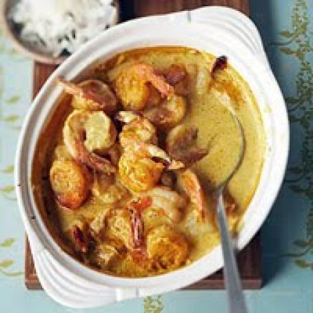 Baked shrimp curry