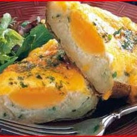 Baked Potatoes And Eggs