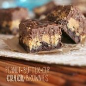 Peanut Butter Cup Crack Brownies