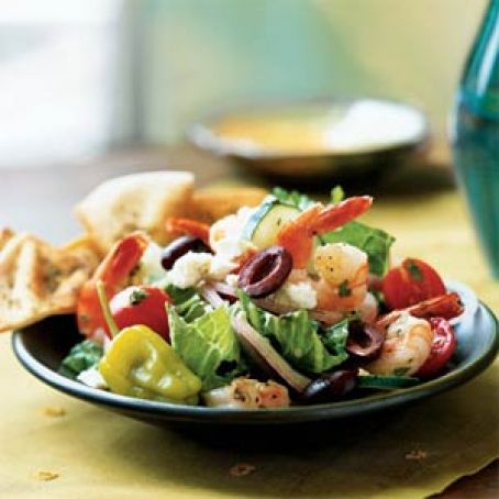 Greek Salad with Shrimp