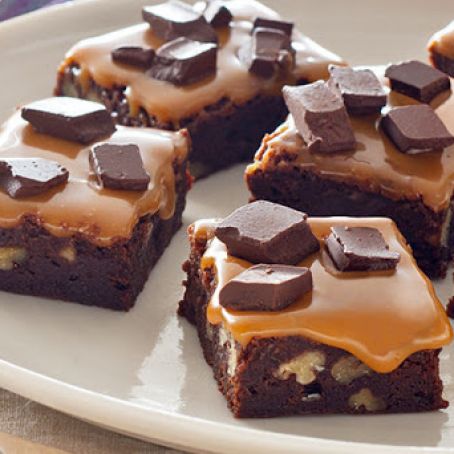 Chocolate Bliss-Caramel Brownies