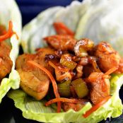 Honey Sriracha Chicken Lettuce Wraps