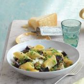 Pennoni with Grilled Eggplant, Mint, and Burrata