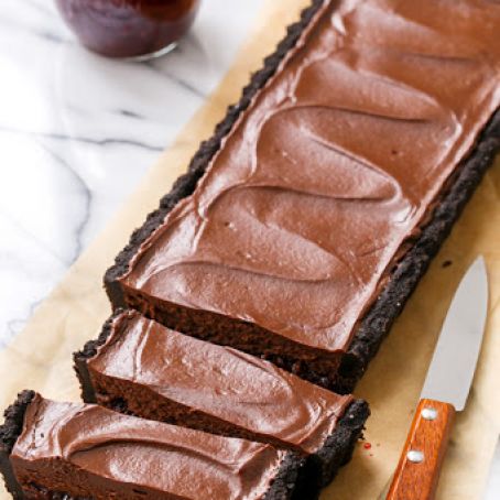 Tart Cherry Chocolate Tart