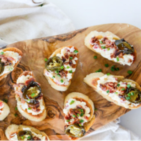 Pimento Cheese & Candied Jalapeño Crostini