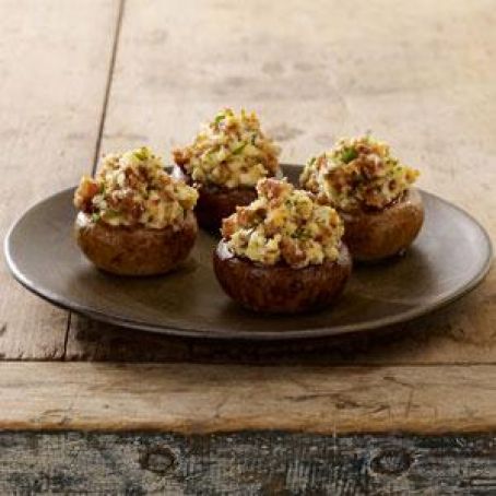 Stuffed Mushrooms, Johnsonville Sausage
