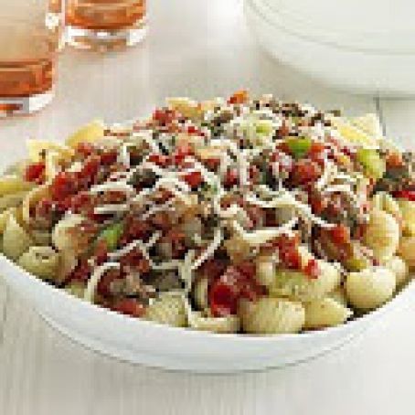 Quick Meat Sauce and Shells