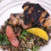 CHICKEN, CITRUS-MARINATED  WITH LENTIL-HERB SALAD