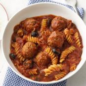 One-Pan Pasta and Meatballs