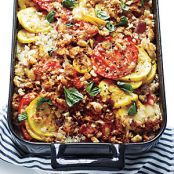 Tomato, Squash, and Red Pepper Gratin