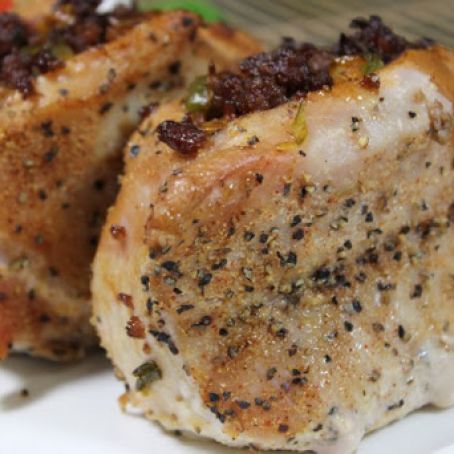 Sausage Stuffed Smoked Pork Chops