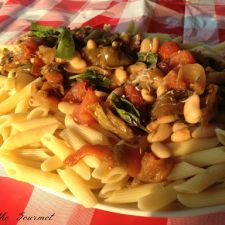 Roasted Pepper with Beans and Macaroni