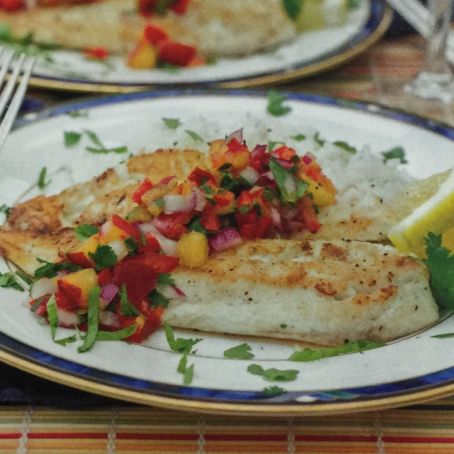 Grilled Tilapia with Peach Salsa