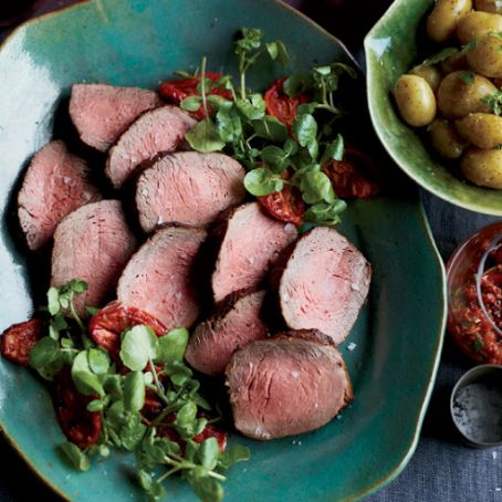 Roast Beef with Oven-Roasted Tomato Salsa