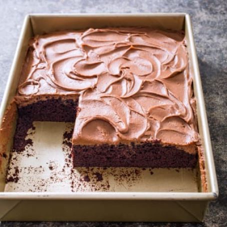 Chocolate Sheet Cake with Milk Chocolate Frosting
