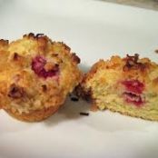 Sour Cherry Muffins with Coconut Streusel