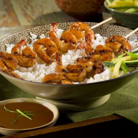 Tangy and Spicy Barbeque Sauce with Shrimp or Chicken