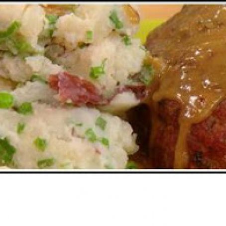 Spring Meatloaf with Mashed Potatoes and Peas
