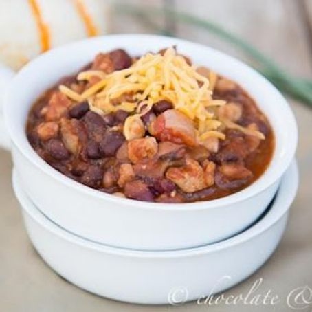 Quick Crock Pot Three-Bean Chili