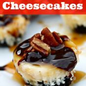 Mini Turtle Cheesecakes