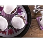 Microwave Chocolate Cake with Peanut Butter Cream