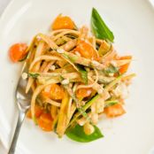 Tomato Basil Cream Sauce with Squash Noodles