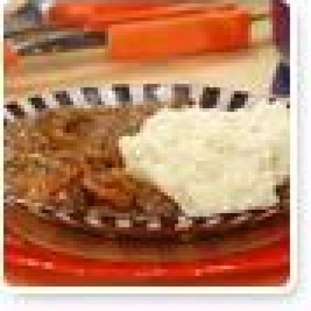 Mulled Cider Beef with Cheesy Potato-Turnip Mash