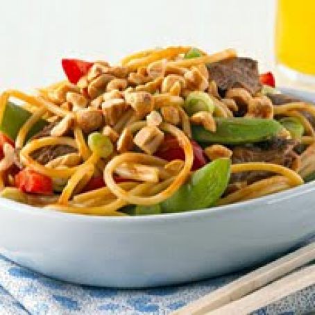 Asian Peanut Beef & Noodle