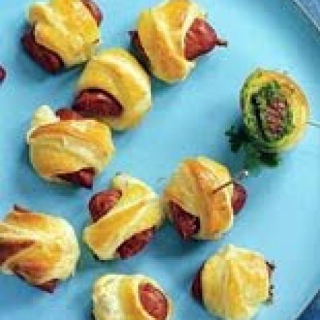 Spicy Pigs in Blankets with Chimichurri Dip