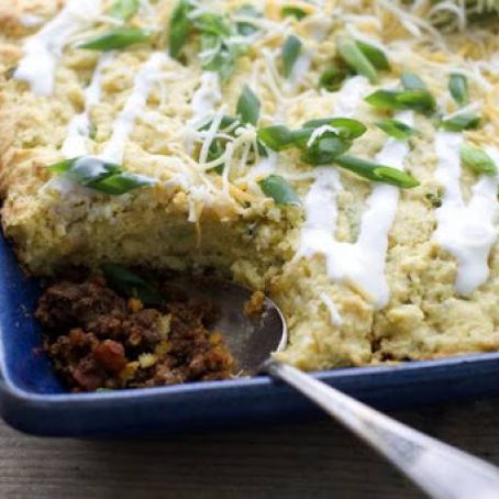 Chili Cornbread Pie