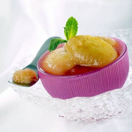 Peach Soup with Fresh Mint and Grenadine